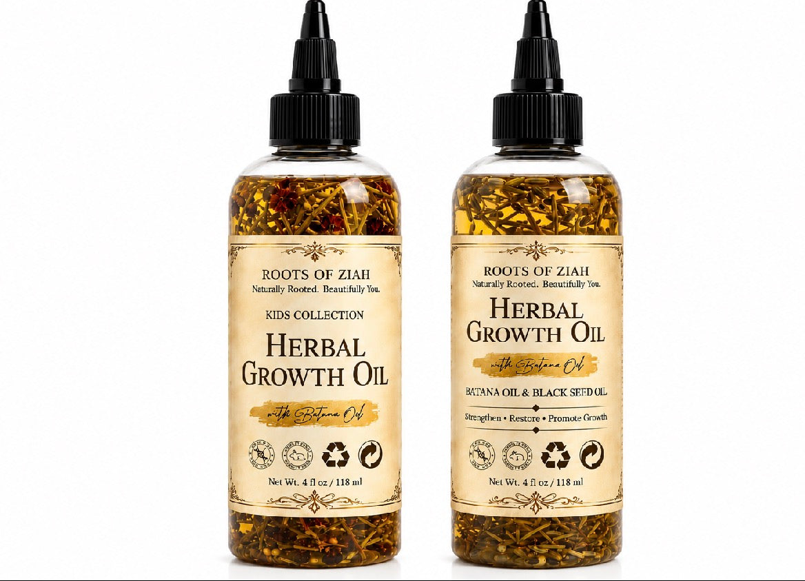 Roots of Ziah Family Herbal Growth Oil Bundle
